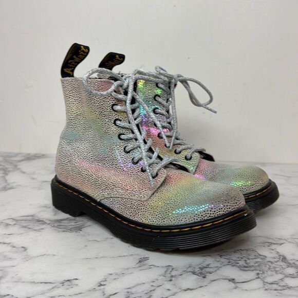 Dr. Martens Pascal Iridescent Lace Up Boots 2 - Picture 1 of 9